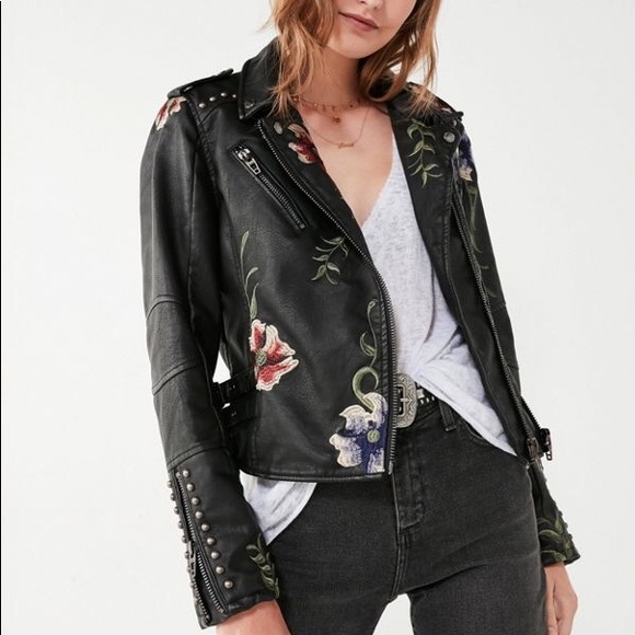 Urban Outfitters Jackets & Blazers - Urban outfitters Floral Embroidered Moto Jacket Urban Outfitters Jackets & Blazers - Urban outfitters Floral Embroidered Moto Jacket